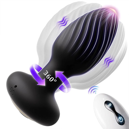 Anal Vibrator Prostate Massager, Vibrating Anal Butt Plug, Rechargeable Waterproof Sweetstoy