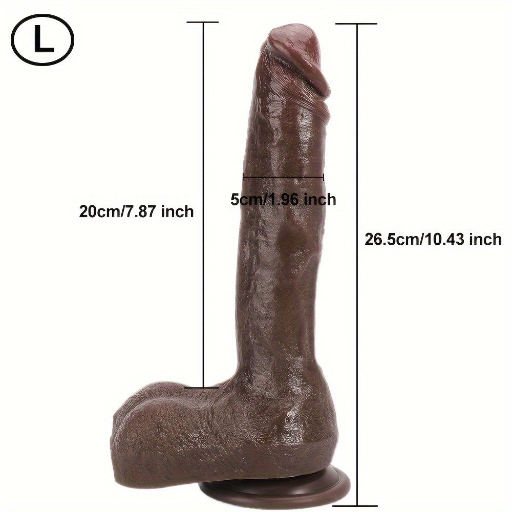 Realistic Dildo Silicone Massive Dildo With Strong Suction Cup For Hands-Free Play, Big Anal Dildo With Veined Shaft Firm Balls