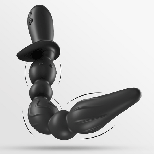 10 Vibrating Modes Rechargeable  Anal Beads Medical Silicone Anal Vibrator Sweetstoy
