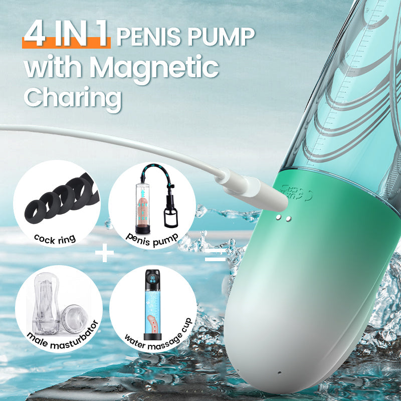 Smart Electric Vacuum & Water Penis Pump – LCD Digital Display