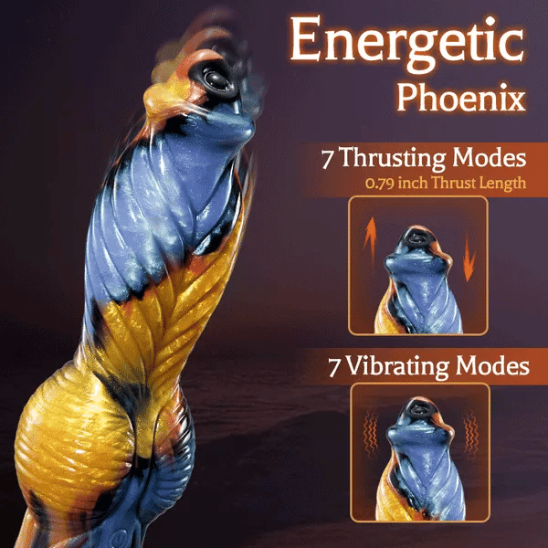 Phoenix Fantasy Monster Thrusting Dildo – 7×7 Modes Remote Control