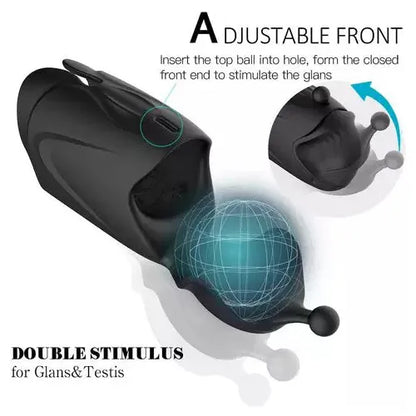 QMYSKY Dual-Motor Glans Trainer – 10 Vibration Modes