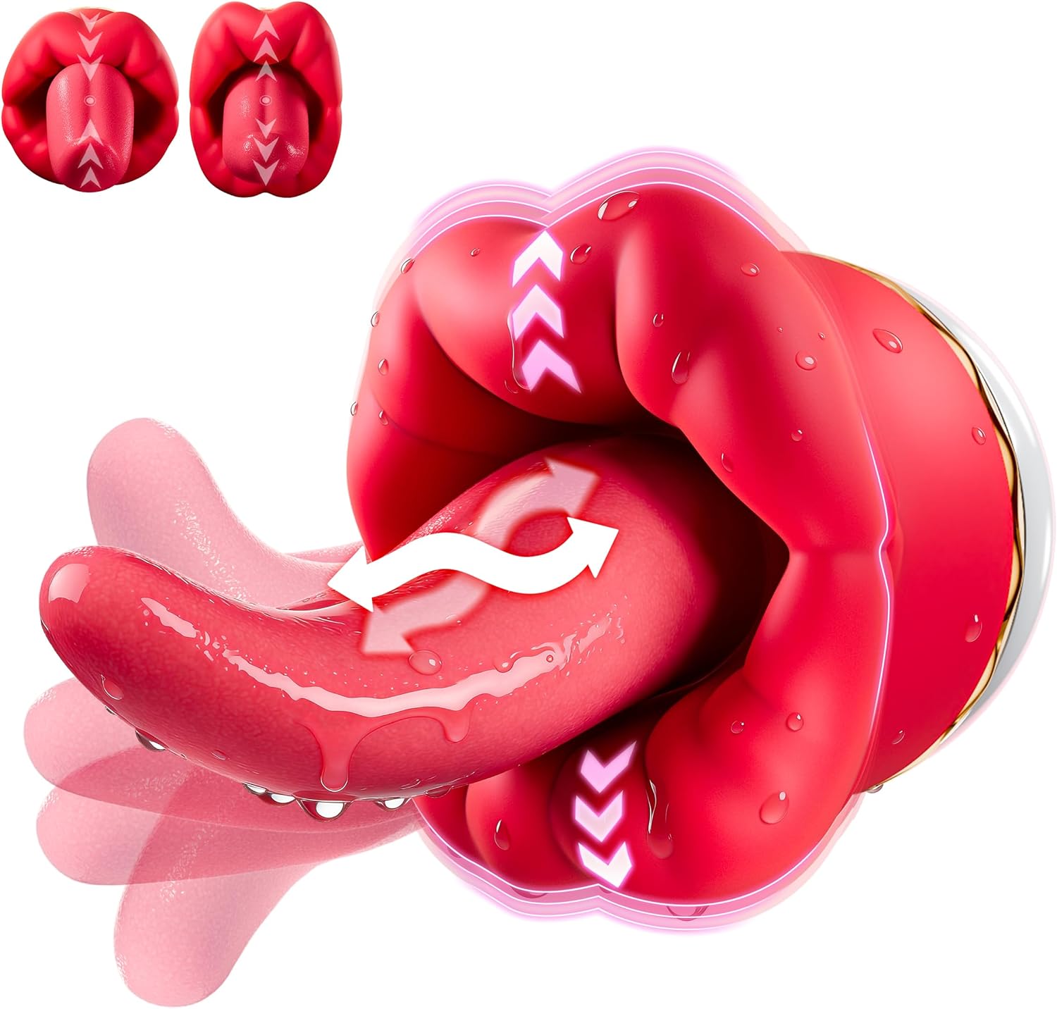 SVSHLJK Rose Tongue Vibrator with 10 Lip Vibration & Swing Modes