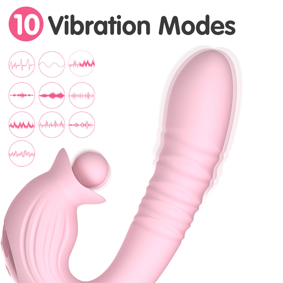 Melo 360° Rotation Rabbit Vibrator – Thrusting, Swing & Dual Stimulation