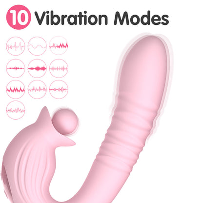 Melo 360° Rotation Rabbit Vibrator – Thrusting, Swing & Dual Stimulation