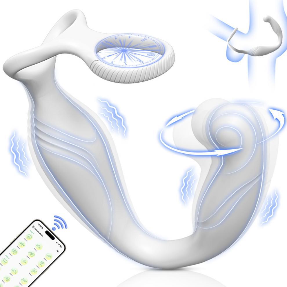 Electric Rotating & Vibrating Prostate Massager with App Control