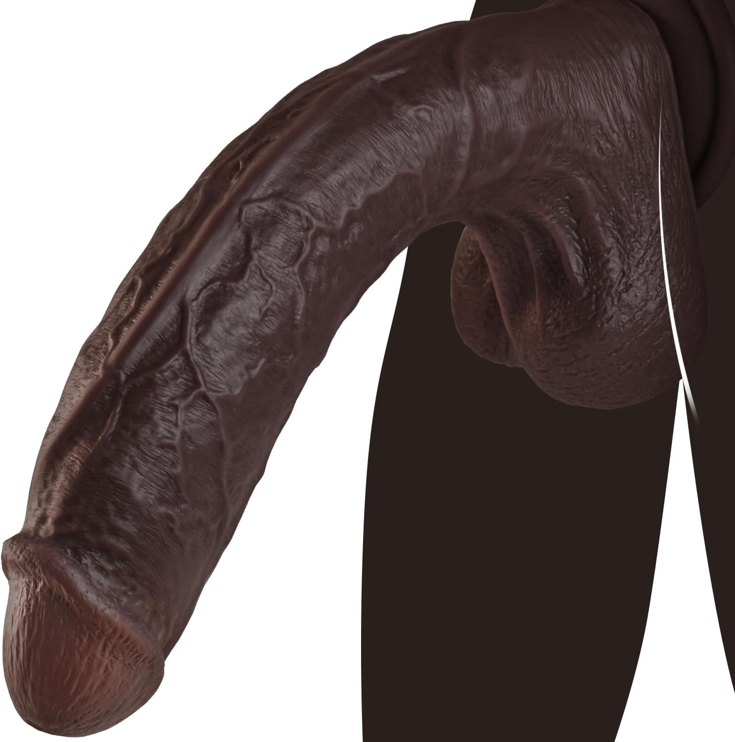 Realistic 11" Black Dildo – Huge, Thick & Perfect for Vaginal or Anal Play