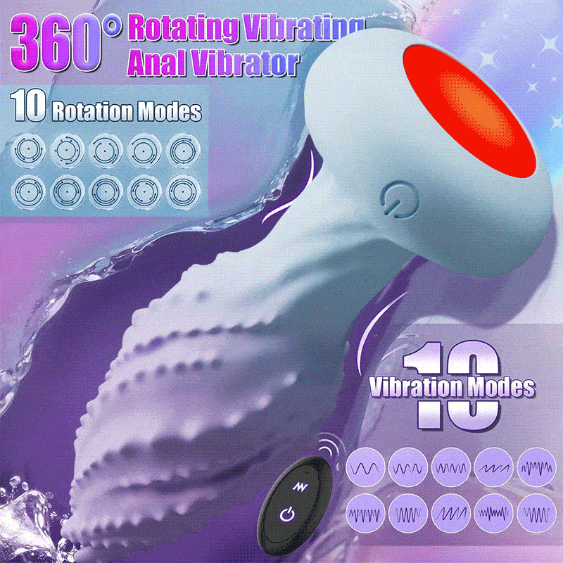 Little Monster 360° Rotating Anal Vibrator – 10 Modes & 7-Color LED Light