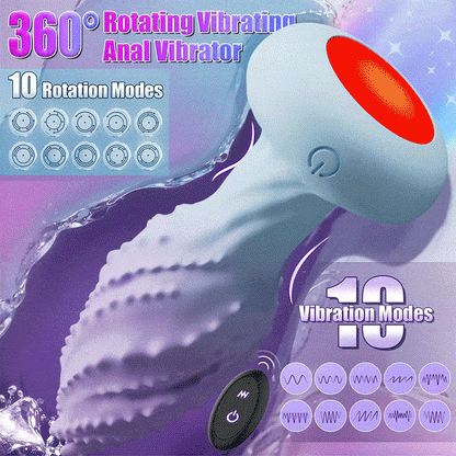 Little Monster 360° Rotating Anal Vibrator – 10 Modes & 7-Color LED Light