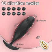 Ten vibration patterns for black wearable egg vibrator