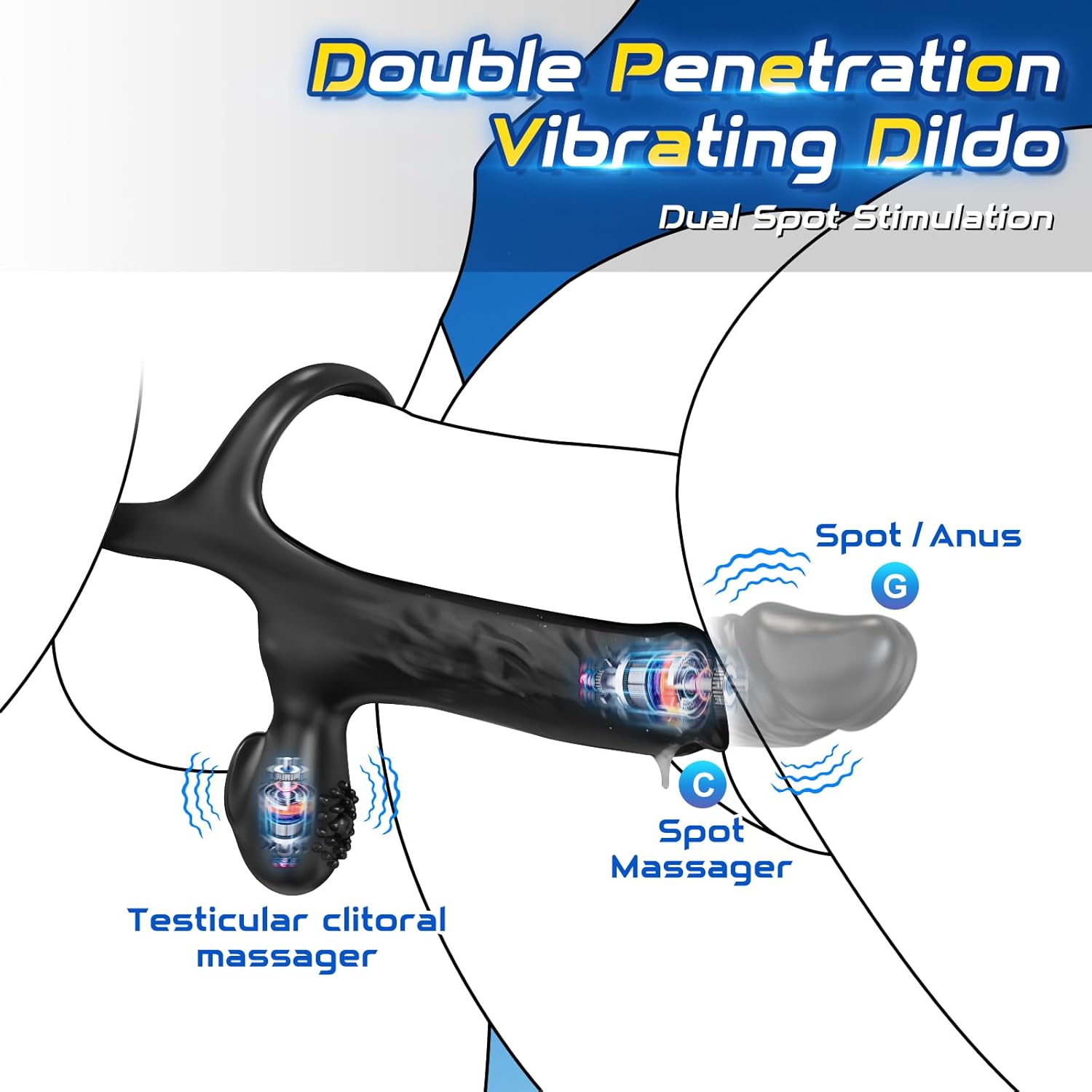 APP-Controlled Strap-On Vibrator – 10 Modes Anal Plug & Cock Ring Massager