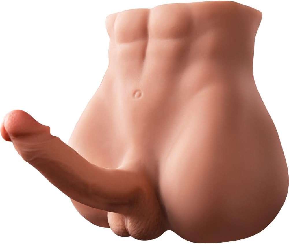 ST-MTD-BL83 Male Torso Doll with Flexible Dildo – Black Edition