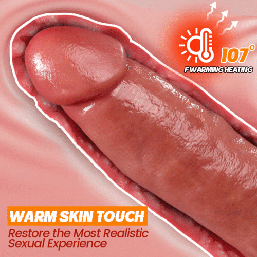 Derek Curved Glans Thrusting Heating Vibrating P&G Spot Stimulation Realistic Dildo