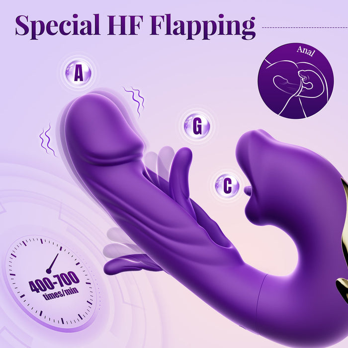 G-Spot Vibratior Kiss 7 Flapping Vibrating Modes Sweetstoy