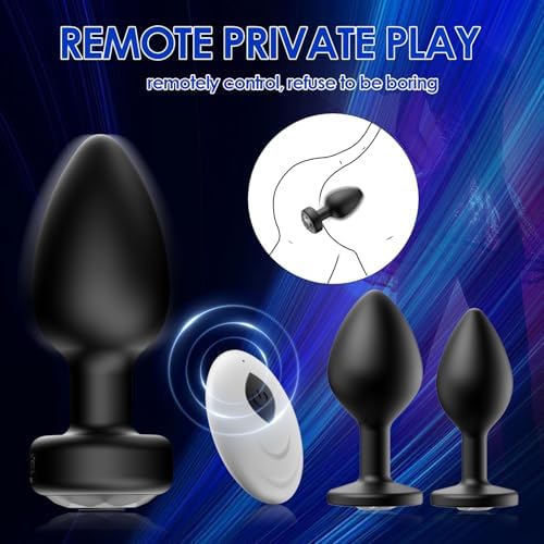 Silicone Vibrating Butt Plug with Remote – Prostate Massager, 10 Vibration Modes