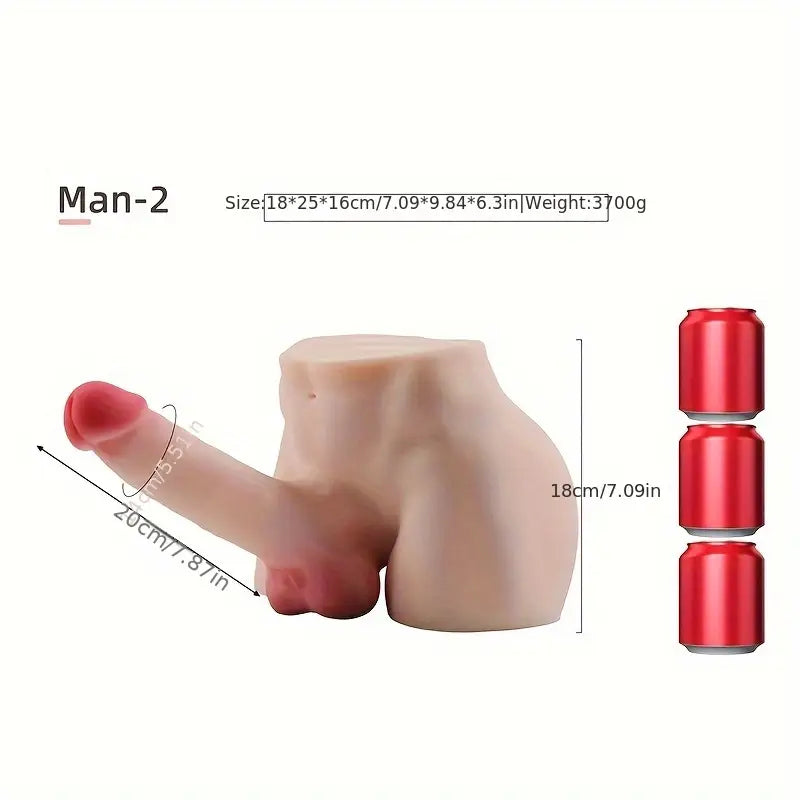 1pc Torso Male Sex Doll With Flexible Dildo Realistic Sex Huge Cock, Men Sex Dolls For Women Tight Anal Hole Sex Toy For Female Gay