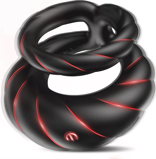 Pro-Stamina Vibrating Penis Ring – Dual Motor, 10 Modes & IPX7 Waterproof