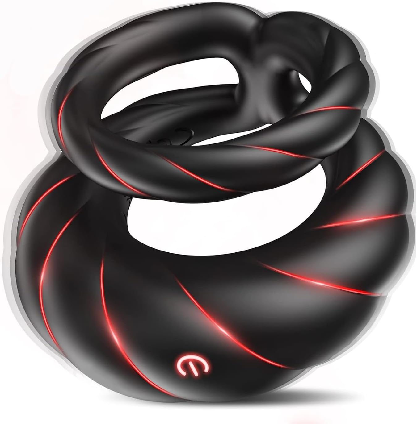 Pro-Stamina Vibrating Penis Ring – Dual Motor, 10 Modes & IPX7 Waterproof