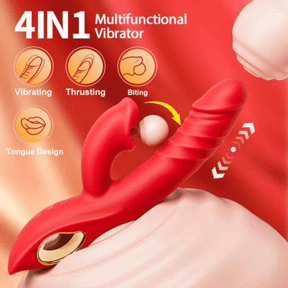 Chloe - 4 In 1 G-spot & Clitoral Stimulator Tongue Design