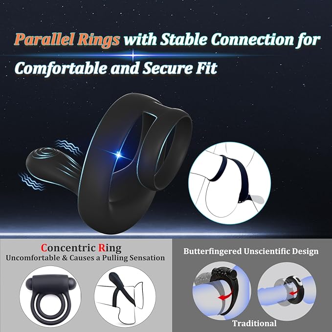 Remote Control Cock Ring – Vibrating Penis & Taint Stimulator for Men and Couples