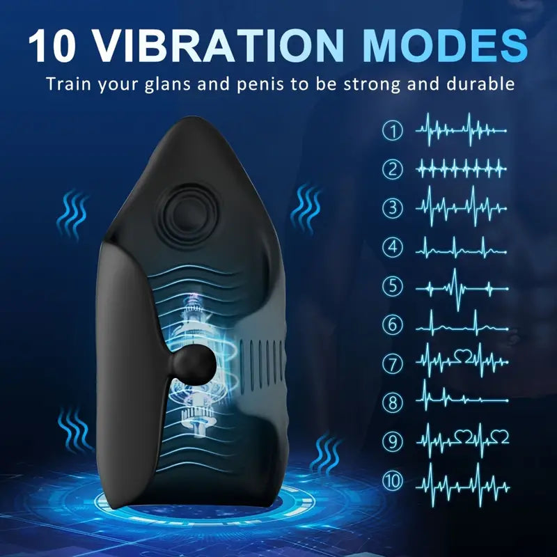 Adjustable Glans Vibrator 10 Vibrating & Tapping Modes