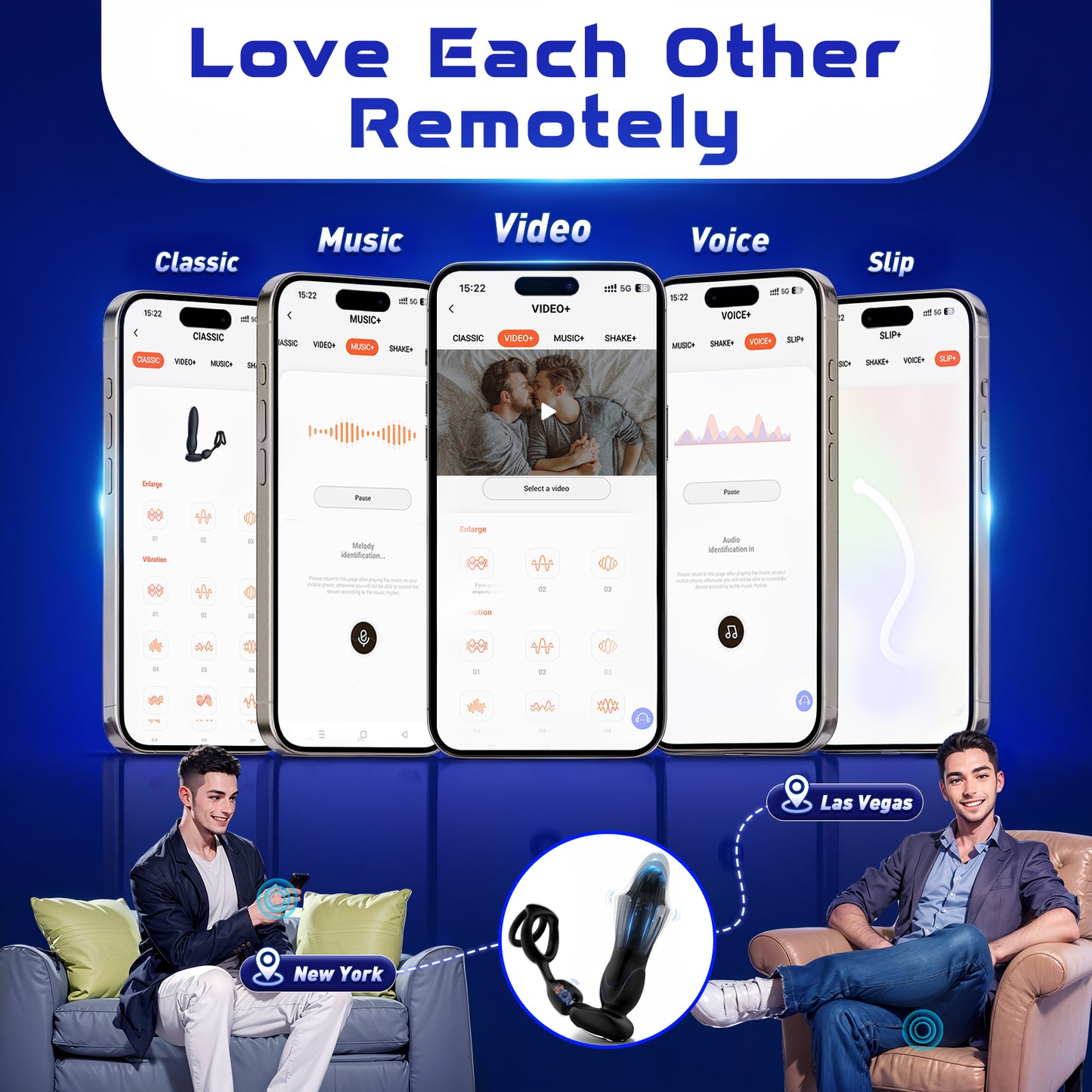 Starship-App-Controlled Vibrating Prostate Massager with Expanding Comfort Technology