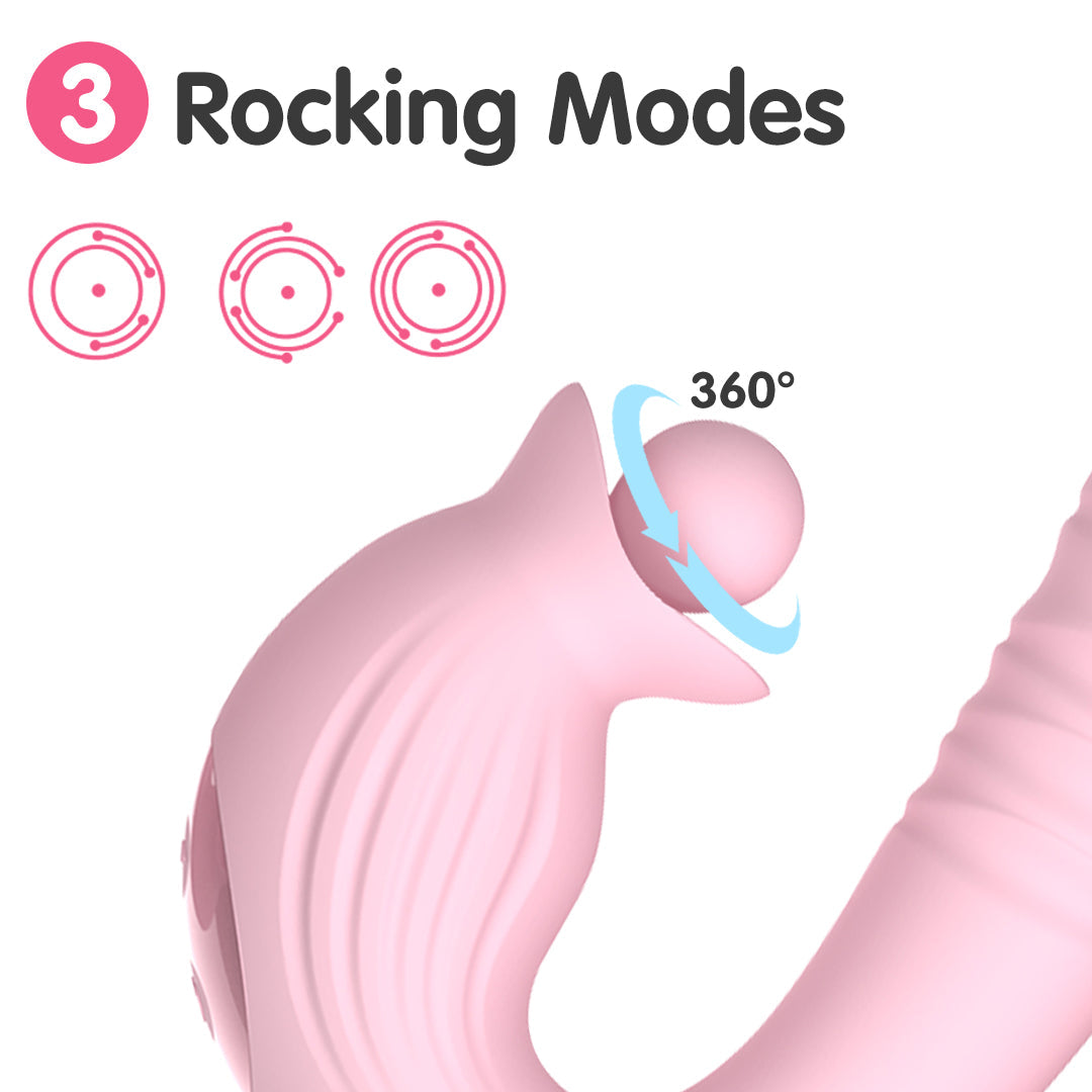 Melo 360° Rotation Rabbit Vibrator – Thrusting, Swing & Dual Stimulation