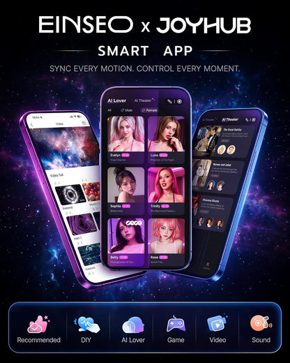 EINSEO AI-Controlled Rotating Male Stroker with Thrusting & Air Suction