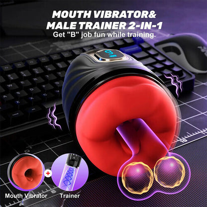 Caleb Night Queen - Heated Male Stroker with Precision Vibration and LCD Display