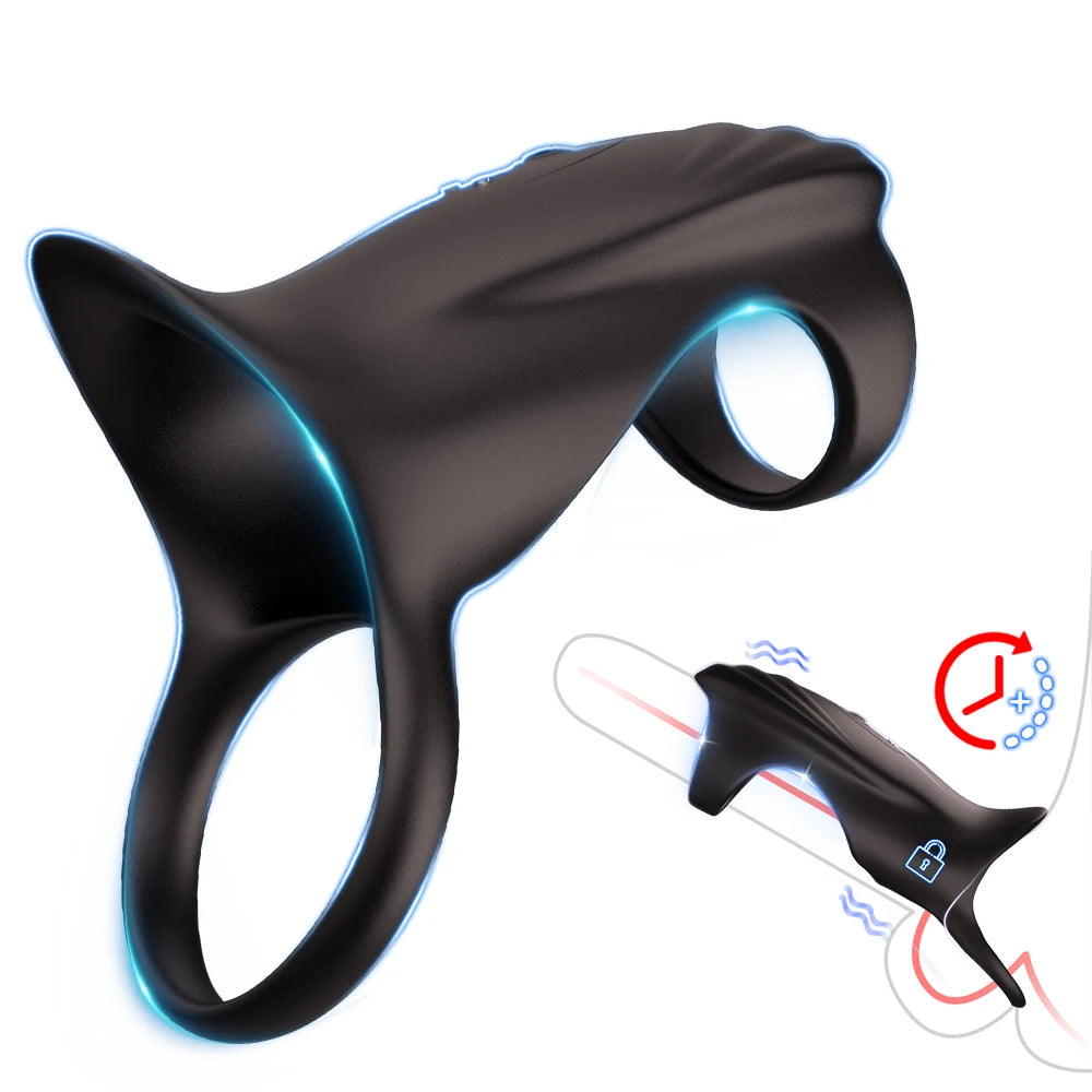 Vibrating Penis Sleeve & Cock Ring Enhancing Hardness Long Lasting of Erections