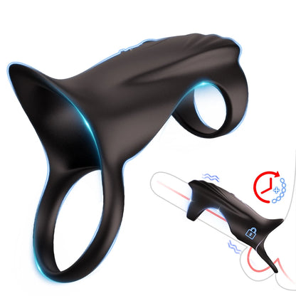 Vibrating Penis Sleeve & Cock Ring Enhancing Hardness Long Lasting of Erections