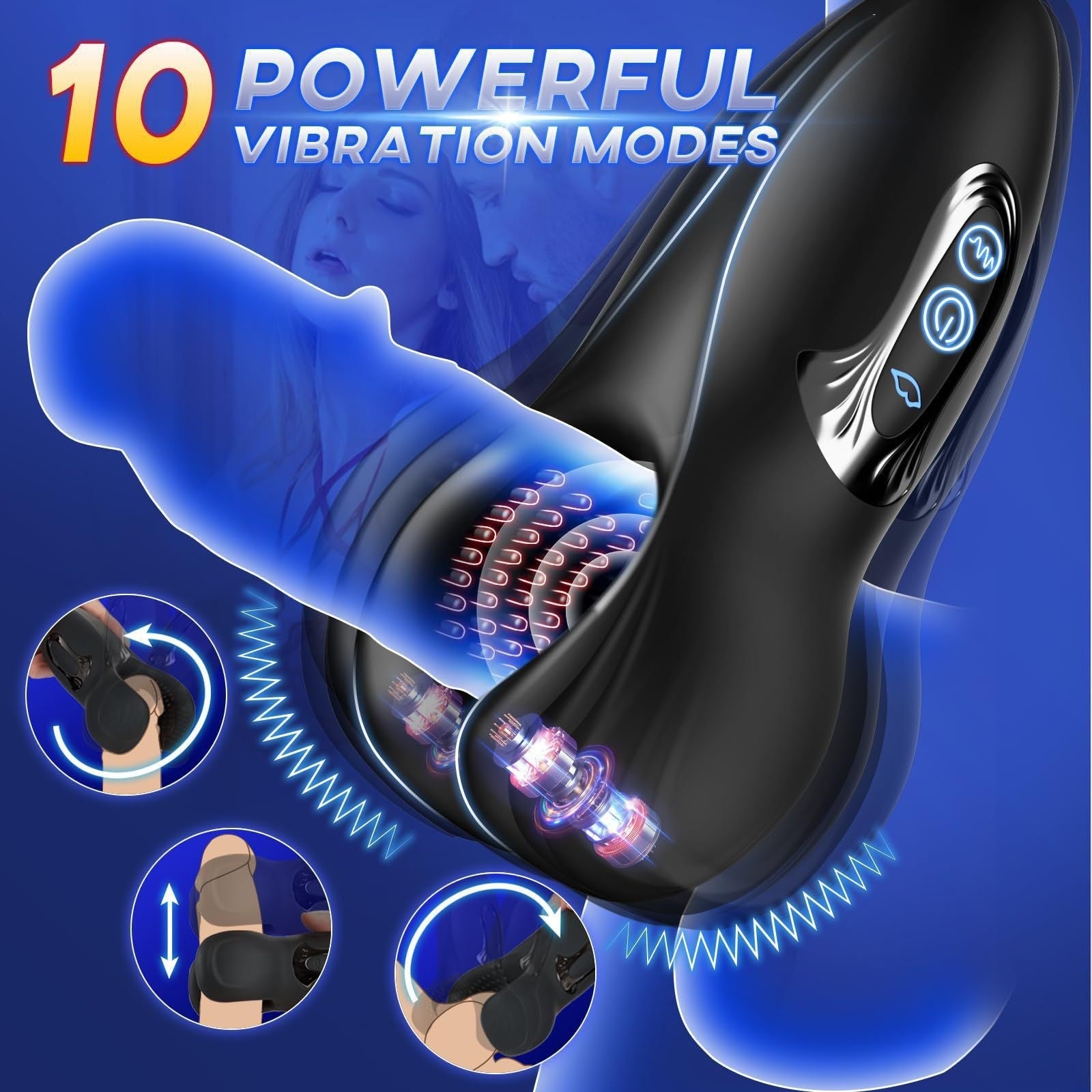 Penis Trainer 10 Bites & 10 Vibrations Training Endurance Sweetstoy