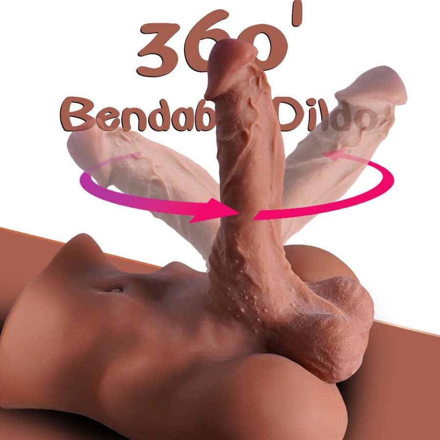 5.9lb Male Sex Doll: Realistic 7in Flexible Dildo – Perfect for Women, Men & Gay Couples!