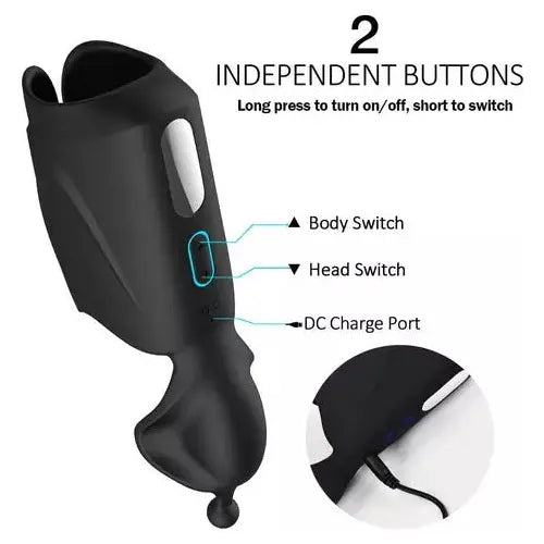 QMYSKY Dual-Motor Glans Trainer – 10 Vibration Modes