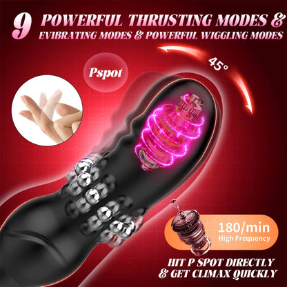 ST-PM-VF09 Thrusting Prostate Massager – APP Control, 9 Modes & Dual Ring