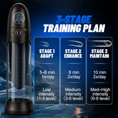 BathFun Pro Smart Vacuum Penis Pump – 9 Modes & LCD Display