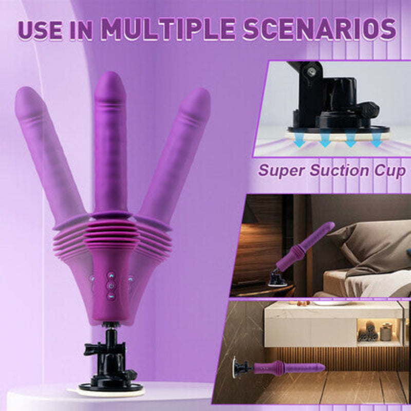 ST-DL-THV10A Heating Thrusting Vibrating Dildo – Adjustable Base & 10 Vibration Modes