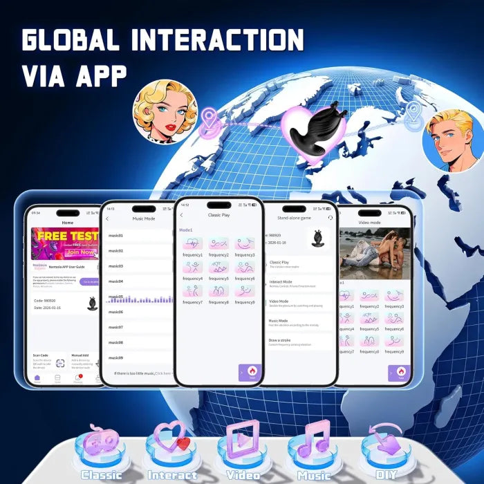 APP-Controlled Prostate Massager – 10 Vibration & 10 Rotation Modes