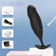 DC charging cable connected to wearable egg vibrator