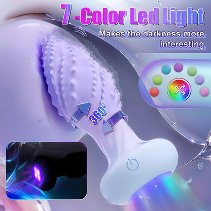 Little Monster 360° Rotating Anal Vibrator – 10 Modes & 7-Color LED Light