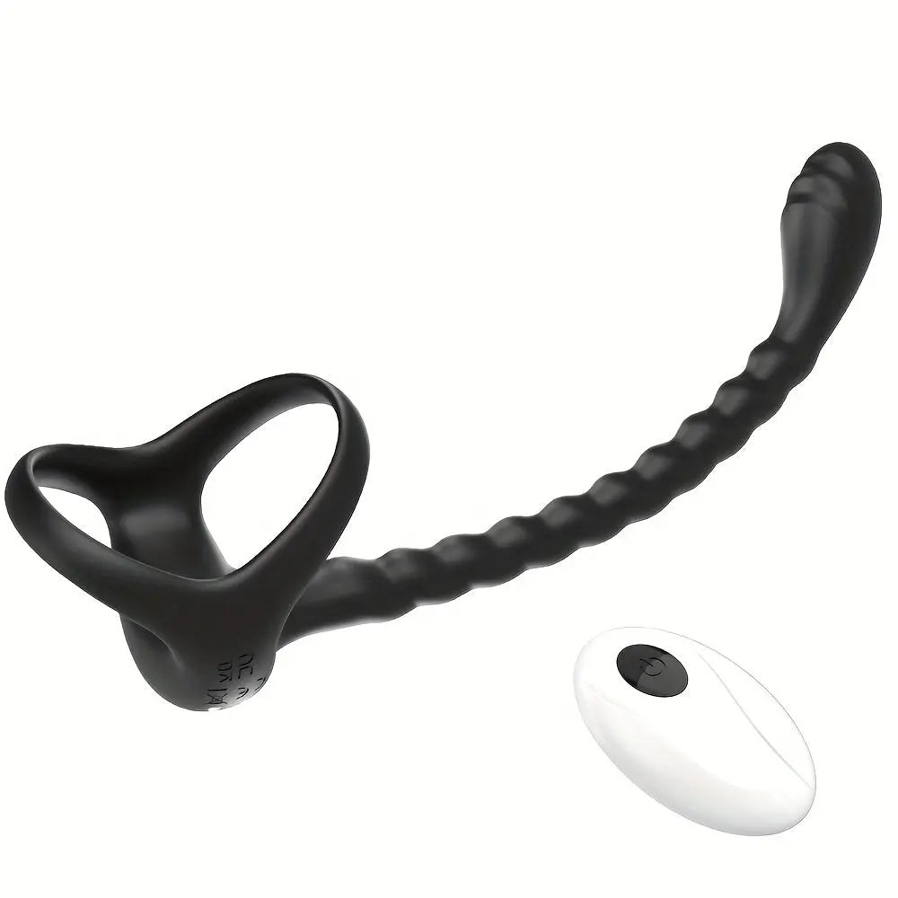 Anal Butt Plug Cock Ring Prostate Stimulator with Remote Control 10 Vibrating Modes Sweetstoy