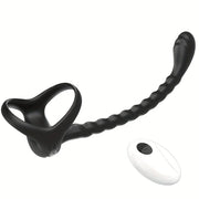 Pulse 4 black massager with triangular ring and white remote control