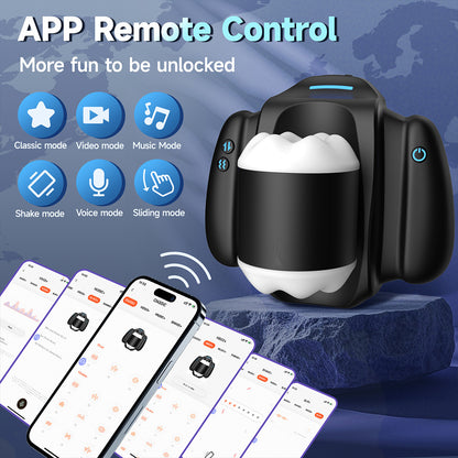 App-Controlled Male Stroker with Automatic Thrusting and Precision Vibration