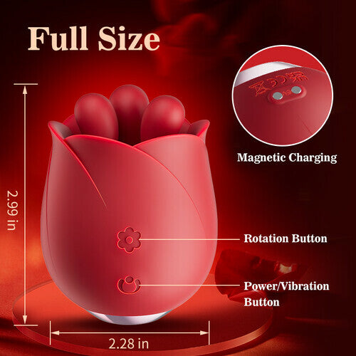 Myosotis R9 Rotating Rose Vibrator 9 Vibration Modes & IPX7 Waterproof