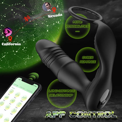 ST-PM-ATV09 Telescopic Vibration Prostate Massager – APP Control, 9 Modes & IPX7