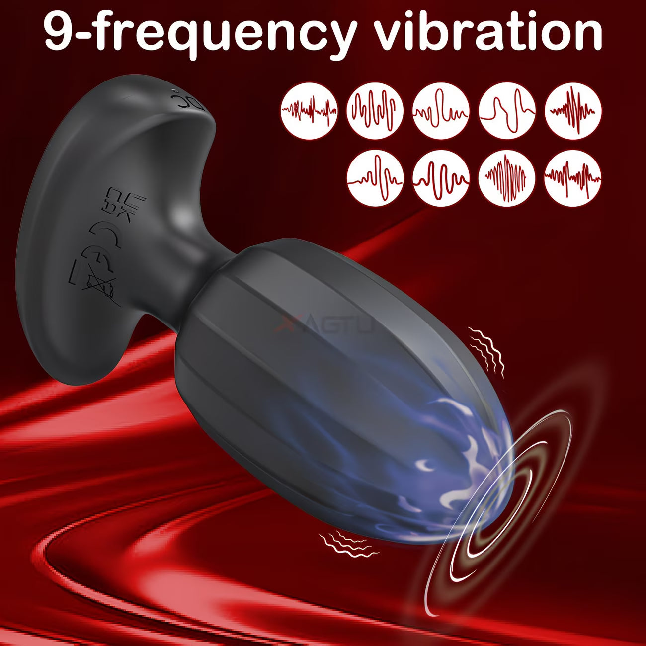 Nova P9 App-Control Prostate Massager with 9 Vibration Modes & Textured Ergonomic Design
