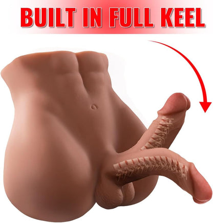 ST-MTD-BL83 Male Torso Doll with Flexible Dildo – Black Edition