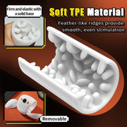 Removable white TPE sleeve with soft internal ridges