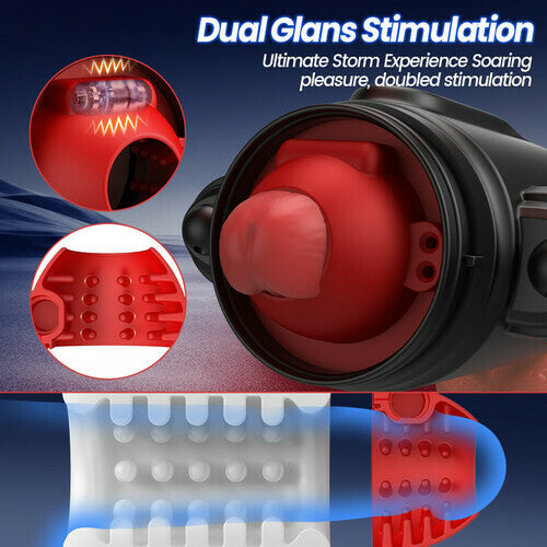Storm Vortex – Dual Glans Stimulator with Water Spray, Vibration & Rotation (5+10+5 Modes)