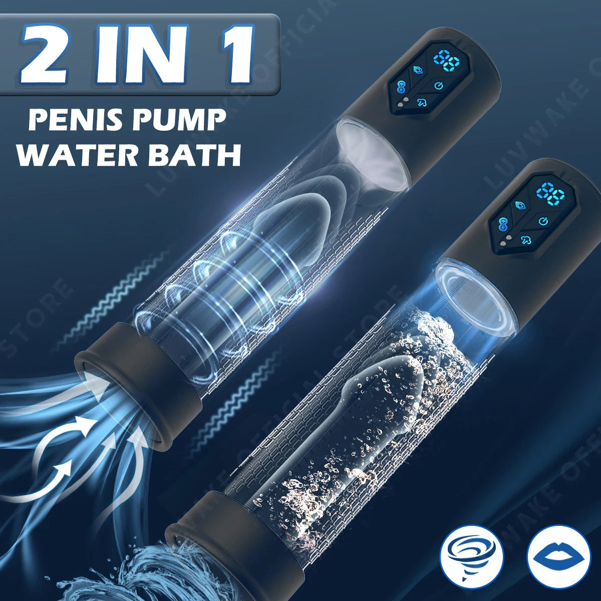 Electric Penis Pump for Enlargement Man 4 Suction Levels & 2 Silicone Sleeves